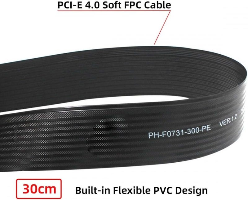CY Adapter NGFF M-Key NVME Male to Female Extension PCI Express Cable 30cm Right Angled Type 90 Degree PCI-E 4.0 for Mainboard SSD 2230/2242/2260/2280 - Image 2